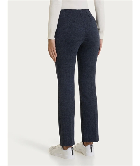 Ragno DT60PO - Pantalone Donna Dritto Invernale con Tweed Pattern in Tessuto Jacquard. Colorte: Fant. Bleu 078F