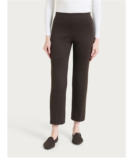 Ragno DT60PO - Pantalone Donna Dritto Invernale con Tweed Pattern in Tessuto Jacquard. Colorte: Fant. Chocolate A75F