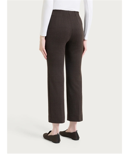 Ragno DT60PO - Pantalone Donna Dritto Invernale con Tweed Pattern in Tessuto Jacquard. Colorte: Fant. Chocolate A75F