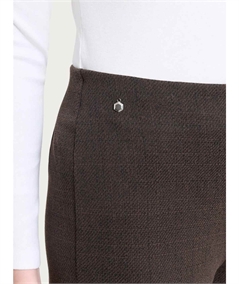 Ragno DT60PO - Pantalone Donna Dritto Invernale con Tweed Pattern in Tessuto Jacquard. Colorte: Fant. Chocolate A75F
