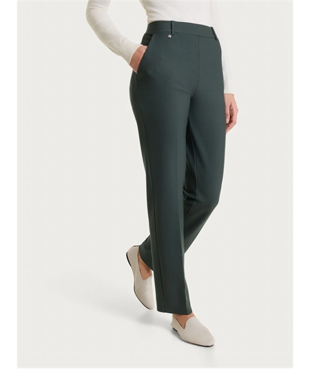 Ragno DB24PP - Pantalone donna a gamba diritta con tasche in viscosa elasticizzata. Colore: Urban Chic D82
