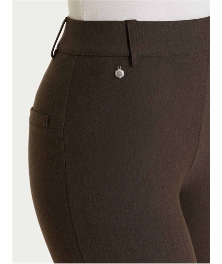 Ragno - DE72PM Pantalone donna Flare in tessuto Compact. Colore: Champignon (Avorio) 786