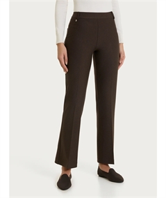 Ragno - DE72PM Pantalone donna Flare in tessuto Compact. Colore: Ebano Mel. 410M