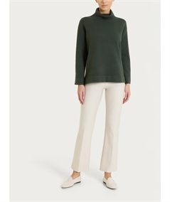 Ragno - DE72PM Pantalone donna Flare in tessuto Compact. Colore: Champignon 786