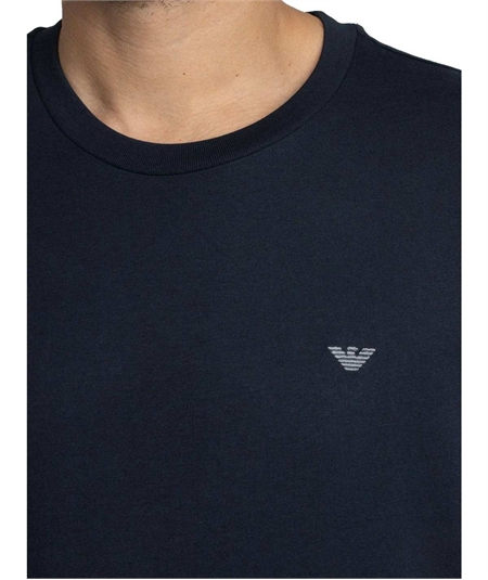 EM000617AF14994 - Pigiama girocollo in cotone interlock Emporio Armani. Colore Bleu MB310