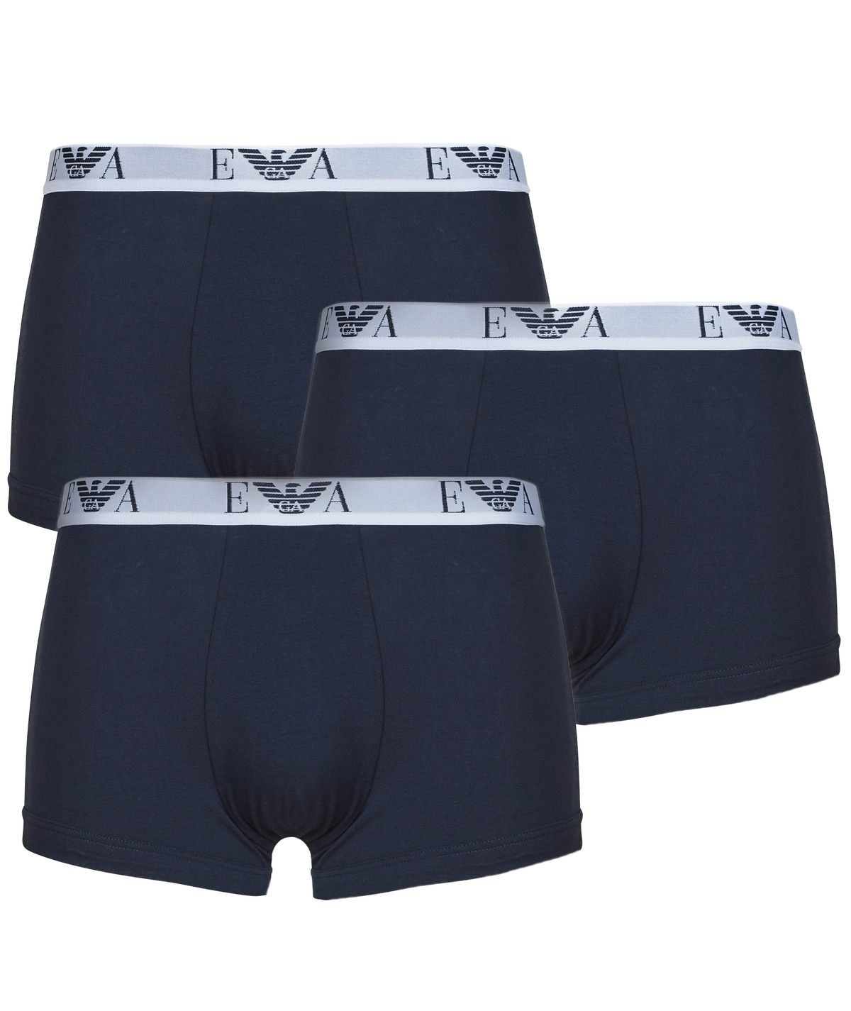 Set di 3 Boxer Uomo Emporio Armani in Cotone Elasticizzato. Colore: Blu