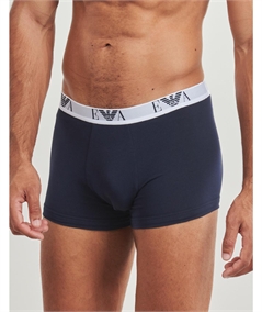 Set di 3 Boxer Uomo Emporio Armani in Cotone Elasticizzato. Colore: Blu