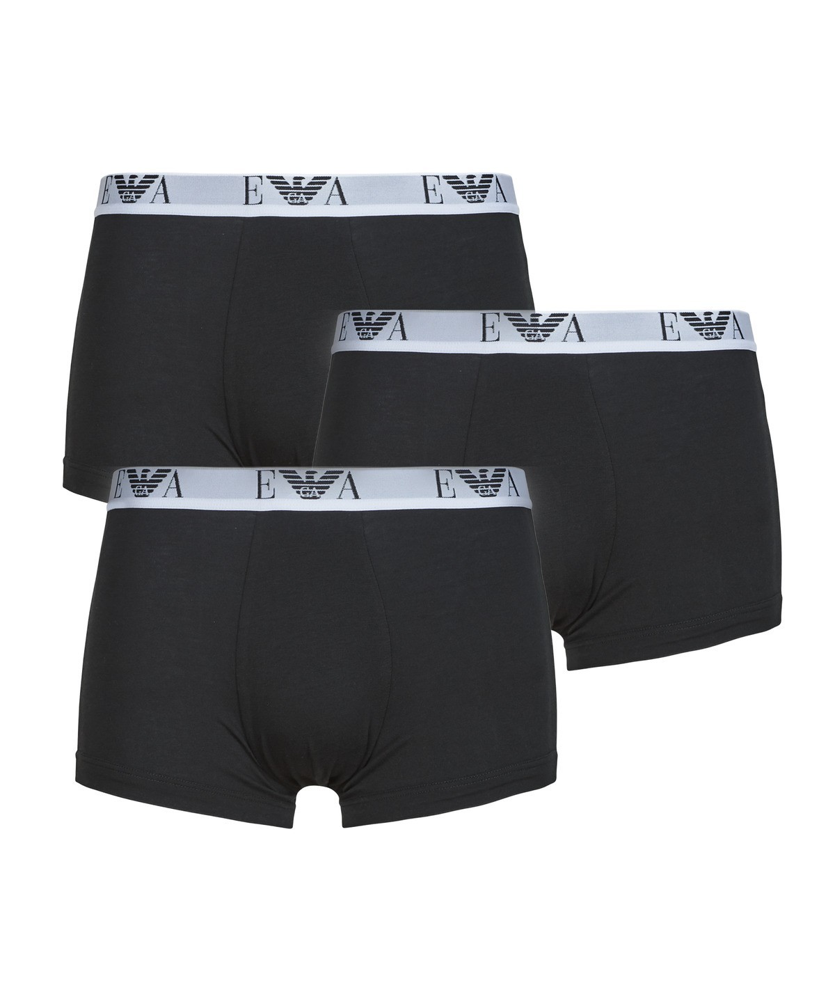 Set di 3 Boxer Uomo Emporio Armani in Cotone Elasticizzato. Colore: Nero