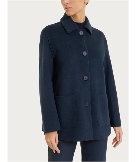 Ragno DQ61KT - Trench da Donna Stile Militare in Tessuto Vegan. Colore: Bleu 078