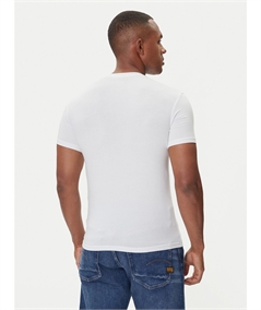 EM000379 AF14133 T-Shirt girocollo in cotone strech Emporio Armani- Bianco