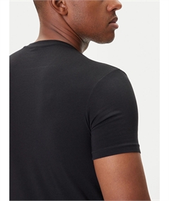 EM000379 AF14133 T-Shirt girocollo in cotone strech Emporio Armani- Nero
