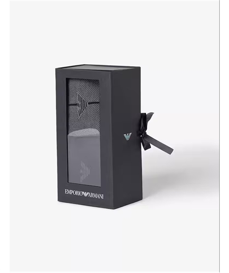 EM000545 AF25460  Emporio Armani Set Regalo 2 Paia Calze Lunghe Uomo in Cotone Invernale Strech  