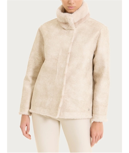 Ragno DQ43KX - Giacca Bouble-Face in Vegan Fur. Colore: Champignon 786F
