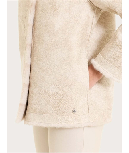 Ragno DQ43KX - Giacca Bouble-Face in Vegan Fur. Colore: Champignon 786F