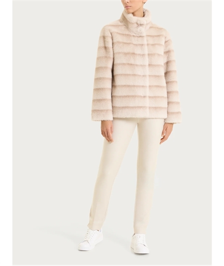Ragno DQ43KX - Giacca Bouble-Face in Vegan Fur. Colore: Champignon 786F