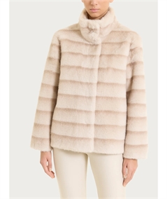 Ragno DQ43KX - Giacca Bouble-Face in Vegan Fur. Colore: Champignon 786F
