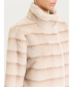Ragno DQ43KX - Giacca Bouble-Face in Vegan Fur. Colore: Champignon 786F