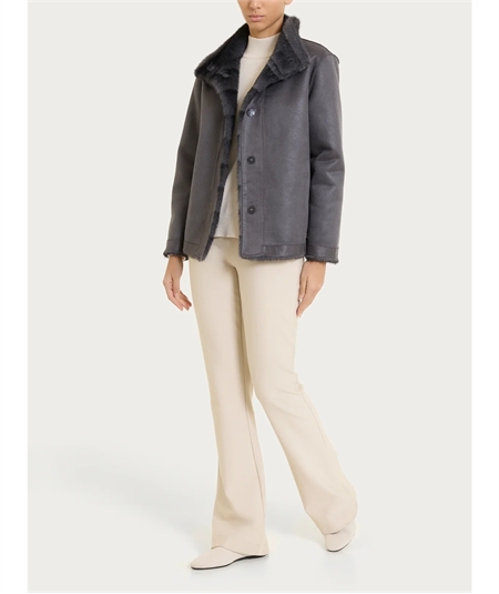 Ragno DQ43KX - Giacca Bouble-Face in Vegan Fur. Colore: Tornado D86F