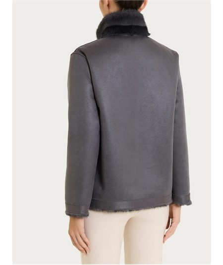 Ragno DQ43KX - Giacca Bouble-Face in Vegan Fur. Colore: Tornado D86F