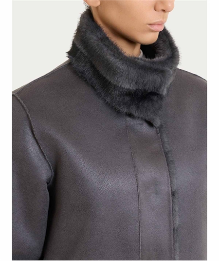 Ragno DQ43KX - Giacca Bouble-Face in Vegan Fur. Colore: Tornado D86F