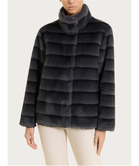 Ragno DQ43KX - Giacca Bouble-Face in Vegan Fur. Colore: Tornado D86F
