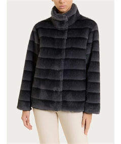 Ragno DQ43KX - Giacca Bouble-Face in Vegan Fur. Colore: Tornado D86F