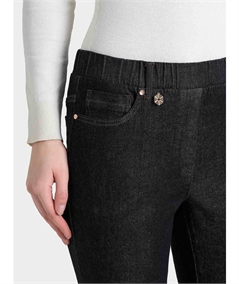 Ragno DR50PP  Pantalone Jeans Donna Modello Slim in Denim Elasticizzato a Gamba Dritta 5 Tasche Colore: Gray Black C14
