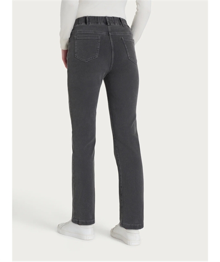 Ragno DO79PP -Pantalone Jeans Donna Modello Slim in Denim Elasticizzato a Gamba Dritta 5 Tasche. Colore: Ferro 816