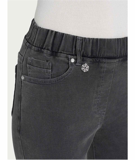Ragno DO79PP -Pantalone Jeans Donna Modello Slim in Denim Elasticizzato a Gamba Dritta 5 Tasche. Colore: Ferro 816