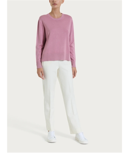 Ragno DR07T9 - Maglia Donna Girocollo Vestibilità Boxy in Morbido e Caldo Tessuto di Viscosa. Colore: Lilas C09