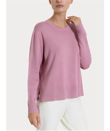 Ragno DR07T9 - Maglia Donna Girocollo Vestibilità Boxy in Morbido e Caldo Tessuto di Viscosa. Colore: Lilas C09