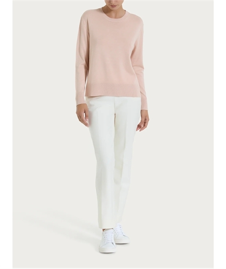 Ragno DR07T9 - Maglia Donna Girocollo Vestibilità Boxy in Morbido e Caldo Tessuto di Viscosa. Colore: Cameo Rose B08