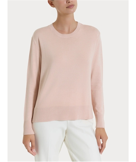 Ragno DR07T9 - Maglia Donna Girocollo Vestibilità Boxy in Morbido e Caldo Tessuto di Viscosa. Colore: Cameo Rose B08