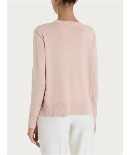 Ragno DR07T9 - Maglia Donna Girocollo Vestibilità Boxy in Morbido e Caldo Tessuto di Viscosa. Colore: Cameo Rose B08