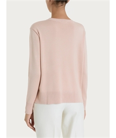 Ragno DR07T9 - Maglia Donna Girocollo Vestibilità Boxy in Morbido e Caldo Tessuto di Viscosa. Colore: Cameo Rose B08