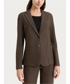Ragno DO23GA - Giacca manica lunga in tessuto Super-Compact  Extra-Comfort. Colore: Ebano Mel. 410M