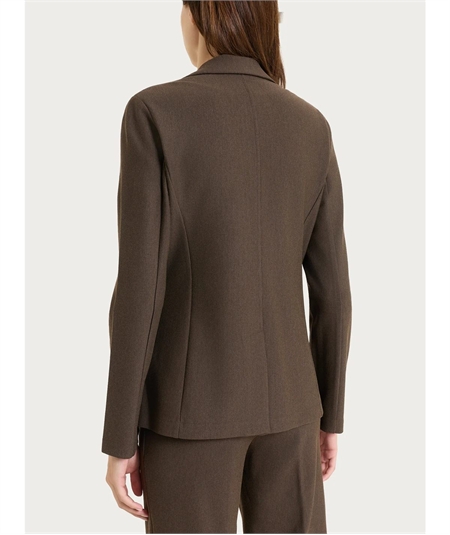Ragno DO23GA - Giacca manica lunga in tessuto Super-Compact  Extra-Comfort. Colore: Ebano Mel. 410M