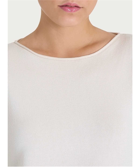 Ragno DN56TA - Maglia Donna Collo Barchetta in morbido e caldo tessuto di Viscosa. Colore: Champignon 786