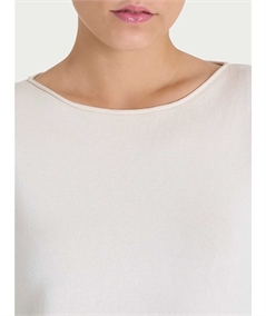 Ragno DN56TA - Maglia Donna Collo Barchetta in morbido e caldo tessuto di Viscosa. Colore: Champignon 786