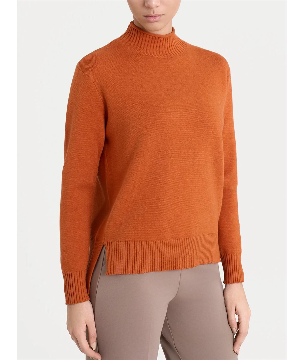 Ragno DN53MV - Maglia Collo Lupetto in Tessuto di Viscosa. Colore: Rust A8 (Coccio)