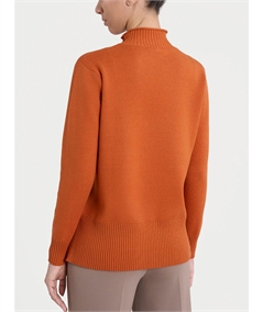Ragno DN53MV - Maglia Collo Lupetto in Tessuto di Viscosa. Colore: Rust A8 (Coccio)