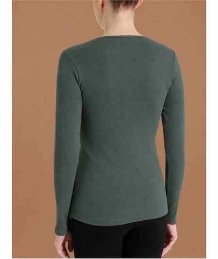 Ragno D274AB - Maglia Sottogiacca Girocollo in Caldo Cotone Biologico. Colore: Urban Chic D82