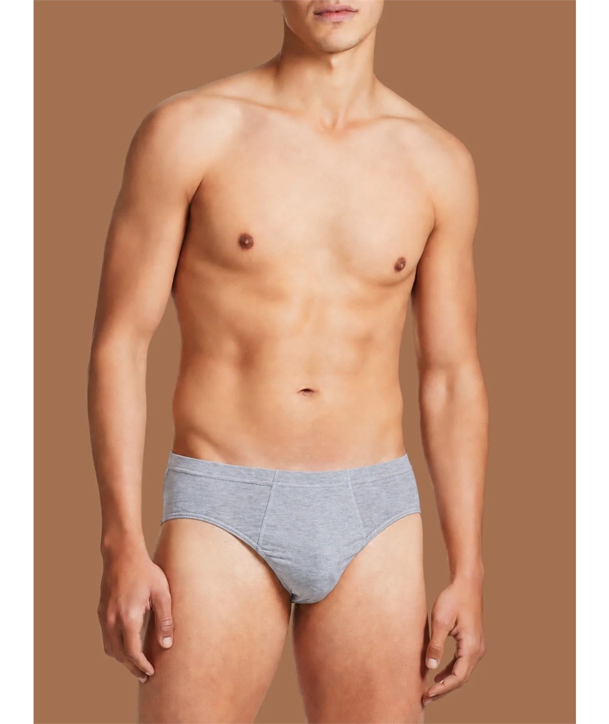 agno - 61147Q 3 Slip in cotone biologico elasticizzato. Colore: Grigio 318M